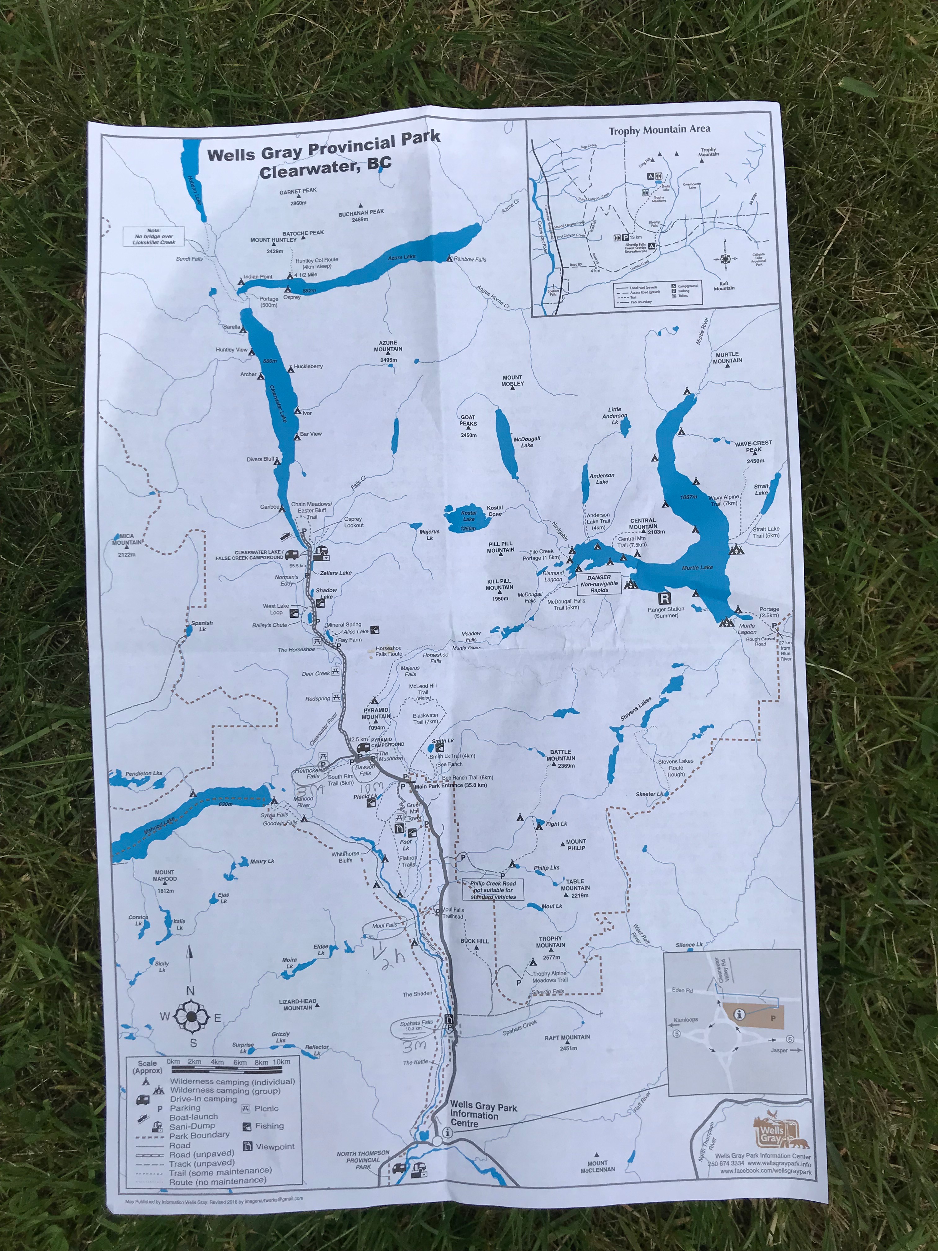 wells gray park map