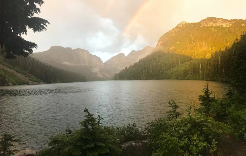 rainbow at eaton lake